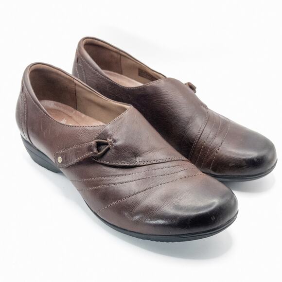 Dansko Women’s Leather Clogs Scandi Girl Quiet Luxury Brown Slip-On Comfy Sz 9 - Picture 2 of 8